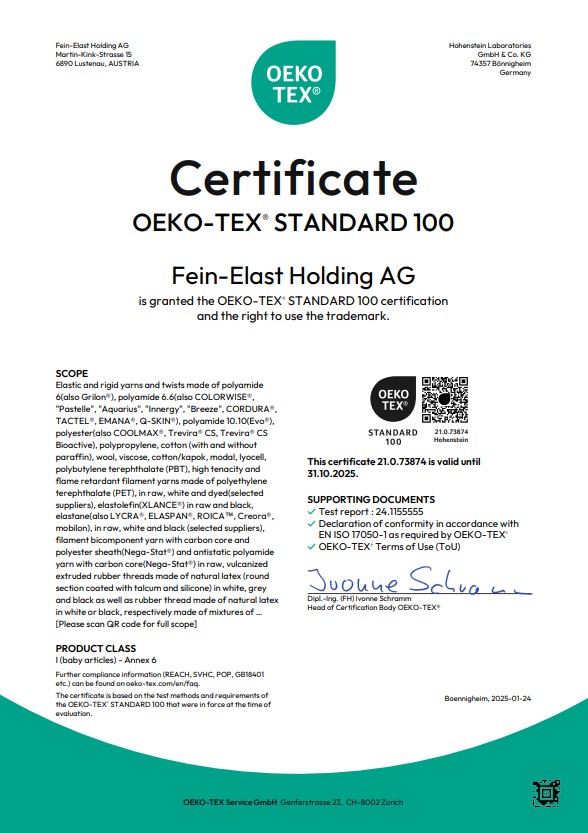 OEKO-TEX® STANDARD 100, EN