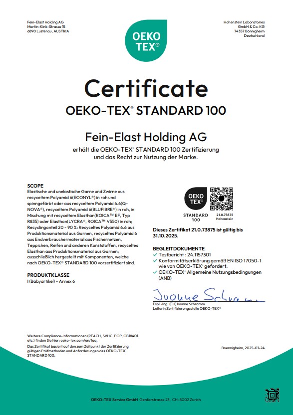 OEKO-TEX® STANDARD 100, recycelt